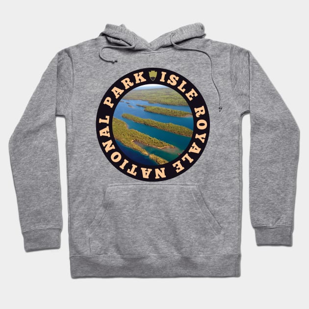 Isle Royale National Park circle Hoodie by nylebuss